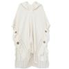 LIUYUYOUGO Coprispalle Donna Elegante,Poncho Con Cappuccio Da Donna Scialli Avvolgenti Con Bottoni Poncho Con Frange All'Uncinetto Cappotto Boho Hippie Mantello Lavorato A Maglia Pullover Autunno In