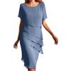 RYTEJFES Abiti Estivi Donna Vestito Donna Estivo Abiti Abito Corto Elegante Vestiti Freschi Lunghi Primaverile Cotone Mare Curvy Abitino Summer Vestitini Anziana 2XL da Casa Taglie Forti Maglina Abbigliamento