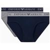 Emporio Armani Slip da Uomo Endurance, Confezione da 2, Blu, L, Blu, L