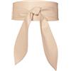 FEOYA Maeau Cintura Larga in Pelle da Donna Beige Cintura Obi per Vestito Cinturoni Ecopelle Similpelle Ampia Morbida Cinturono Fusciacca Fascia con Fiocco a Vita Alta Annodata Nodo L
