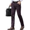 Oanviso Pantaloni da Uomo Business Pantalone da Abito Velluto a Coste Elasticizzati Pantaloni da Lavoro Taglio Classico Elegante Pantaloni Autunno Casual Pantaloni Jogging Slim Fit A Rosso Scuro XL