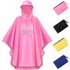 NEWIROVE Mantella Antipioggia Bambino Leggero Poncho Antipioggia Bambino Impermeabile Con Strisce Riflettenti Unisex Poncho Antipioggia Per Ragazze E Ragazzi 120-160cm