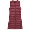 Peuignao Gilet Piumino Smanicato Donna Lungo Leggero Gilet Piuma Trapuntato Donna Giubbotto Giubbino Smanicato Piumini Giacca Gilet Puffer Piume Senza Maniche Donna Down Vest Donna Taglie Forti Caldo Rosso 3XL