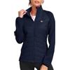 MoFiz Giacca Donna Invernale Giubbino Leggero Giacca Pile Termica Piumino Corto Giacca Sportiva con Zip Blu XXL