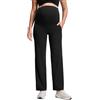 CRZ YOGA Butterluxe Pantaloni Leggings Svasati Premaman da Donna con Tasche Yoga Allenamento - 80cm Nero 44