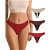 SHARICCA Mutande Ciclo Mestruale Donna Mestruali Perizoma Senza Cuciture Mutande Assorbenti Mestruali Lavabili Donna Intimo Protettive (Multicolore-3P08-I, XL)