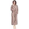 Pavilia, accappatoio da donna in morbido pile con cappuccio e morbido accappatoio sherpa Shaggy, Talpa, Large-X-Large
