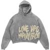 Silver Basic Canserbero All We Need Is Love Merch Graphic Felpa con cappuccio pullover manica lunga Donna Uomo Moda Casual Rapper Felpe hip hop streetwear S,Grey-3