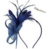 HZHSGLY Fascinator vintage da donna per matrimoni, elegante e affascinante pizzo piuma fascinator clip cappello da sposa, fascinator per matrimonio, giardino, tè, festa di compleanno (UK, alfa, taglia unica