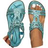 Sobzia Sandali Donna Estive Comode,Sandali Donna Estive Gioiello Comodi Eleganti Sandalo da Spiaggia Antiscivolo Lavabili Scarpe Estivo Morbida Punta Aperta Ciabatte Leggero Bohémien Blu 40