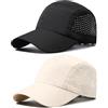 TAGVO 2 Confezioni Cappello da Baseball Ad Asciugatura Rapida, Cappello da Corsa Sportivo con Protezione dai Raggi UV di Rete Leggera Pieghevole e Traspirante, Cappelli da Sole Regolabili all'aperto