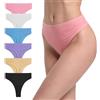 GAREDOB Perizoma a vita alta con controllo dell'addome da donna, confezione di biancheria intima in cotone ed elastan senza cuciture laterali, S