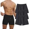 Hialegion Uomo Boxer in Cotone Biancheria Intima Confortevole per Uomo Lettera Boxer Morbido per 3 Pacchetto M