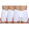 Fragi Boxer Uomo in Cotone Elasticizzato Senza Cuciture, Mutande Uomo in Tessuto Elastico, Made in Italy - Pack da 3 (Bianco x3, S)