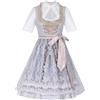 Caxndycing Dirndl - Set da donna per Oktoberfest, abito tradizionale tradizionale Dirndl, stile vintage, lunghezza media