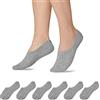Snocks Calze Uomo Corte Fantasmini Donna - Calzini per Donna Uomo Sneaker Unisex Calze Corti in Cotone Organico Traspiranti - Grigio - 43-46