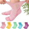 LOFIR Calzini Diabetici da Donna in Bambù: Calze Corti Senza Elastico Senza Cucitura da Uomo - Calzini con Cuscino Caviglia Extra Larghe per Anziani Gravidanza Piedi Gonfi 5 Paia Porpora 39-42