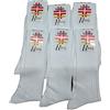 ROSSI CALZE Rossicalze Gambaletto Uomo LUNGO, Sanitari, 100% cotone,Filato scozzese, con elastico, relax calze Igenica senza Lastex made in Italy 6 paia art 200 (IT, Numero, 39, 41, Regular, Regular, Bianco)
