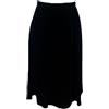 Kiran Fashion Gonna longuette da donna, in velluto, elasticizzata, svasata, elegante, casual, da lavoro, Nero , 44