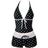 Generico Tankini Donna Mare Costume da Bagno Due Pezzi Push Up Canottiera e Slip Beachwear Y2K Sexy Scollo a V Stampa Floreale Tankini Curvy Contenitivo Taglie Forti Imbottito Per Spiaggia Vacanze Nuoto