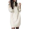 MJGkhiy Maglioni Vestito Donna Invernali Curvy Vestiti in Maglia Elegante Vita Alta Bodycon Abito Vestiti di Lana Caldo Abiti da Cocktail Casual Collo Alto Capodanno Dress Abbigliamento Saldi