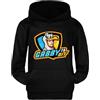 MAGLIERIA CONFORTI Felpa con Cappuccio di Gabby 16 Bit Unisex per gabby16bit Bambino Bambina Ragazzo. (IT, età, 7 Anni, 8 Anni, Regular, Nero)