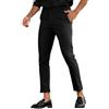 Oanviso Pantaloni Uomo Eleganti Sportivi da Ufficio Lavoro Leggeri Pantalone Classico Skinny Slim Fit Pantaloni da Abito Business Casual Formale Cerimonia Chino Straight Trousers Nero XS