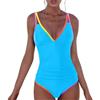 Generico Costumi Piscina Donna Costume Intero Piscina Donna Push Up Nuoto Pantaloncini da Bagno Contenitivi Mare Curvy Bikini Imbottito Contenitivo Triangolo Interi Taglie Forti Acquagym 3XL Top A Fascia