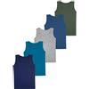 LOREZA ® Canottiere da Bambino in Cotone- Basics - (164-170 (14-15 Anni), Modello 1-5 Pack)