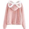 Generic Felpa con cappuccio da donna con orecchie di gatto con orecchie di gatto carine felpe con cappuccio con orecchie atletiche a maniche lunghe con coulisse con cappuccio casual peloso con cappuccio felpe