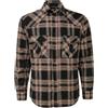 ROCK-IT Apparel Camicia di Flanella a Maniche Lunghe da Uomo a Quadri da Boscaiolo Con Barra di Chiusura [S-5XL] Qualità Premium - Nero, Rosso, Grigio a Scacchi 4XL