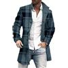 shownicer Cappotto da Uomo Elegante Giacche di Media Lunghezza Slim Fit Caldo Trench Coat Casual Bottoni Cappotto Stampa Giacca Autunno Inverno