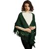 BEAUTELICATE Scialle all'uncinetto Donna Caldo Sciarpa Maglia Triangolare Lunga Frange Stole per Autunno Inverno