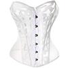 Woboren Disossato Il Corsetto del Merletto Hollow in delle Donne con G-String (bianca, M)