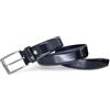 Giorgio Vandelli Cintura uomo in Vera Pelle Blu scuro Lucida - Elegante - Made in Italy 100% - Altezza 35mm