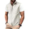 Oanviso Gilet da Lavoro Multitasche Smanicato Uomo Estivo Leggero Sportivo Cargo Comodo Asciugatura Rapida Giacca Softshell Trekking All'aperto Pesca Fotografi B Bianco XXL