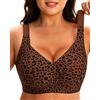 HOWIN Reggiseno Senza Ferretto Taglie Forti Donna Push Up Bralette | Minimizer Riducente, Curvy, Imbottito, Senza Cuciture, Comodo, Morbito, Plunge Jelly Bra, Traspirante, A Coppa Piena