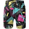 KWQDOZF Costume da Bagno da Uomo Stile retrò Neon Fluorescente Anni '80 e '90 Pantaloncini da Bagno da Spiaggia ad Asciugatura Rapida Sport con Tasche