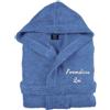 Cieffepi Home Collections Solo Mio Basic Accappatoio Personalizzato con Cappuccio in Morbida Spugna idrofila Puro Cotone (S, Azzurro)