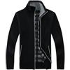 ORANDESIGNE Uomo Cardigan Felpa Cappotto Lana Tops con Cerniera Lavorato a Maglia Maglione Stand Colletto con 2 Tasche Caldo Maniche Lunghe Calda Casual Cappotti A Nero 3XL
