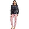 Generico De Fonseca e coconuda Pigiama Donna Caldo Cotone 100% Set Pigiama Donna Cotone Lungo con Pantalone Pigiama Donna Lungo Comodi Pigiami Donna Due Pezzi Homewear Donna Inverno (XL, DEFONSECA 207 BLU)