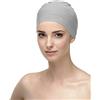 CAREBELL Turbante Oncologico/per Dormire/Tessuto di Bambù/Adatto per Pelli Sensibili/Casi di Perdita di Capelli/Chemioterapia e Alopecia/Basico e Comodo/Grigio Perla