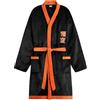Dragon Ball Z Vestaglia Pile Uomo, Soffice Accogliente Accappatoio - Regalo Uomo(Nero/Arancione, XL)