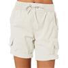 ORANDESIGNE Pantaloncini Cargo da Donna Shorts Estivi Pantaloni Corti Sportivo Leggero Lavoro Bermuda da Escursionismo a Vita Alta con Tasche Multiple A Bianco XL