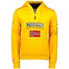 Geographical Norway GYMCLASS Men - Felpa Lunghe con Cappuccio Uomo - Incappucciati Shirt Resistenza Uomo - Grandi Maniche Caldo Pullover Uomini Casual (Senape S)