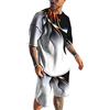 seiveini Tuta Uomo Sportiva 2 Pezzi T-Shirt + Pantaloncini Estiva Maniche Corte Uomini Sportiva Set Completo Casual Maglietta Girocollo Jogging Corso Palestra E Nero XL