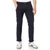 Timezone Slim Jannotz Pantaloni Eleganti da Uomo, Nero, 33W / 34L