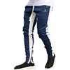 ORANDESIGNE Pantaloni Uomo Jogging Riga a Contrasto Elastico Vita Pantalone Sportivo per Palestra Corsa Pantaloni Lunghi con Tasca con Zip