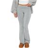 Onsoyours Donna Pantaloni Svasati a Vita Bassa Bootcut Yoga a Gamba Larga Pantaloni Flare Lunghi a Zampa Elefante Elastici Pilates Danza Fitness Palestra Allenamento A Grigio Chiaro XS