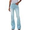Generisch Jeans da donna, casual, elasticizzati, a gamba larga, jeans a vita alta, jeans svasati, jeans eleganti, vintage, palazzo, leggings skinny streetwear per business all'aperto